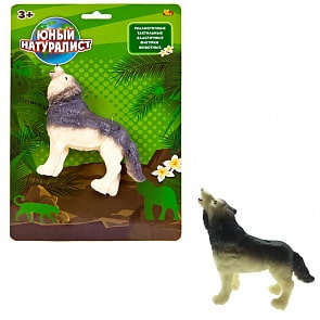 Юный натуралист. Животные - Волк, термопластичная резина (ABtoys,  PT-01177)