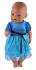 Одежда для кукол: платье, синий цвет  - миниатюра №2
