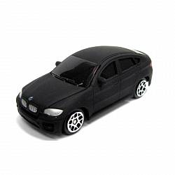 Машина металлическая RMZ City - BMW X6, 1:64, черный матовый цвет (RMZ City, 344002SM) - миниатюра