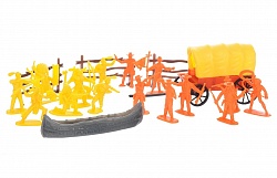 Набор игрушечных солдатиков Тилибом - Дикий запад, 21 штука (1toy, Т58811) - миниатюра