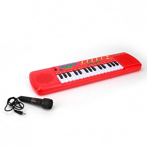 Электропианино «Маша и медведь» с микрофоном, 10 песен (Играем вместе, MQ-322A-Rsim)