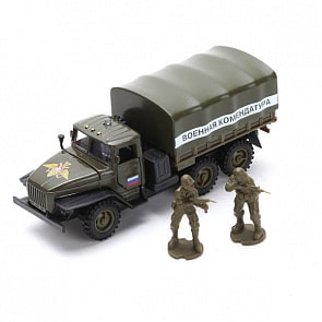 Машина металлическая инерционная Урал, со светом и звуком (Технопарк, SB-13-19sim)