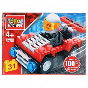 Конструктор Город мастеров - Ралли: спорткар, с фигуркой, 31 деталь (Город мастеров, 5750-PZ)