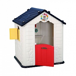 Детский игровой комплекс для дома и улицы: игровой домик, бизиборд, Navy-White (Haenim, Toy HN-706) - миниатюра