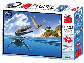 Пазл 3D 500 - Плезиоплевродон и орнитохейрус (Prime 3D, 10332-SBM)