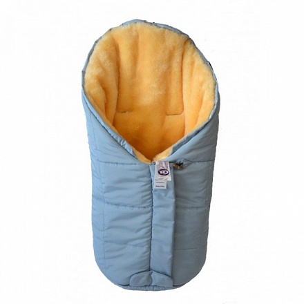 Конверт меховой – Alex, голубой 