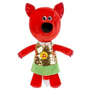 Мягкая озвученная игрушка - Ми-ми-мишки - Лисичка в платье из пайеток, 20 см (Мульти-пульти, V62686-20)