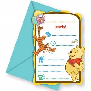 Приглашения в конвертах Винни и Хрюня 6 шт. (Procos, tp81552)