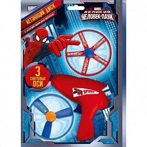 Летающие диски «Спайдермен» с пистолетом для запуска, светом (Играем вместе, 2361A-Rsim)