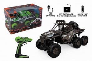 Машина радиоуправляемая Краулер, 1:16, трехосный, аккумулятор, USB зарядка, разные цвета (Наша Игрушка, M9511-3) (ассортимент)