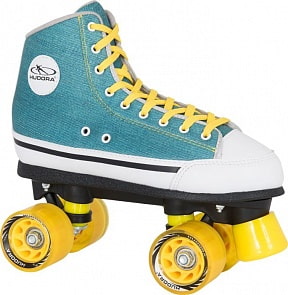 Ролики-квады Green Denim, размер 37, цвет – зеленый джинсовый (Hudora, 13031)