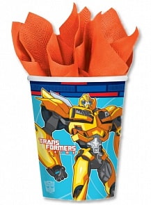 Стаканы Трансформеры Prime, 8 штук (Amscan, 1502-1319)