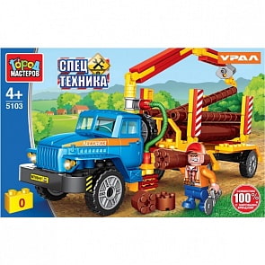Конструктор Урал Лесовоз 179 деталей (Город мастеров, 5103-KK)