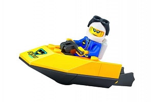 Конструктор с фигуркой - Катер, 19 деталей, собран (Enlighten Brick, BRICK1209 (С))