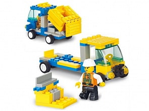 Конструктор - Грузовик с фигуркой, 65 деталей (Sluban, M38-B0178)