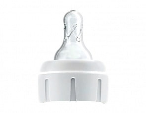 Соска силиконовая с крышкой-держателем для узких бутылочек, от 6 месяцев (DrBrowns, SN315)