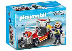 Игровой набор из серии - Городской Аэропорт: Пожарный квадроцикл (Playmobil, 5398pm) - миниатюра