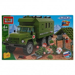 Конструктор ЗИЛ-131: военный госпиталь, с фигурками, 145 деталей (Город мастеров, 7077-KK)