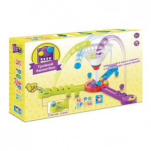 Игра настольная из серии Игродром - Тройной баскетбол, 41 х 5 х 28 см. (1toy, Т10822)