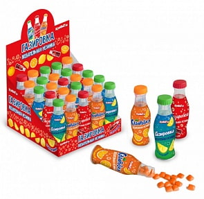 Жевательная резинка - Газировка в баночке, 3 вкуса, блок 30 штук, 5 г x 30 x 24 (Конфитой, КТ93297)