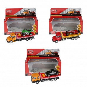 Машинка металлическая инерционная – Автотранспотер 15,5 см., подвижные элементы, несколько видов (Технопарк, 151A4-R) (ассортимент)