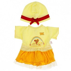 Одежда для пупса Платье с принтом Зебра в клеточку 40-42 см (Карапуз, OTF-ZEBRA02D-RU)