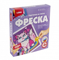 Фреска. Картина из песка - Кошечка (Lori, Кп-052) - миниатюра