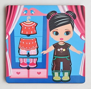 Развивающая игрушка: рамка-вкладка Гардероб (Тимбергрупп, IG0056)