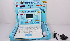 Детский обучающий русско-английский компьютер, цветной экран (JOY TOY, PC7293)