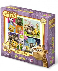 Пазл 4 в 1 «Говорящие друзья» Talking Friends (Origami, 01049or)