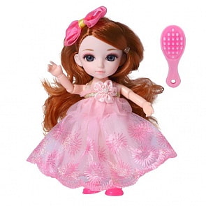 Кукла шарнирная - Малышка Лили с расческой, 16 см (Funky Toys, FT72001)