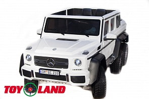 Электромобиль Mercedes Benz G63 6х6, цвет – белый (ToyLand, DMD318_белый)