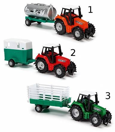 Трактор с прицепом, 3 вида 