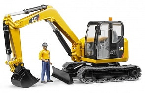 Мини Экскаватор Bruder Cat с рабочим (Bruder, 02-466)