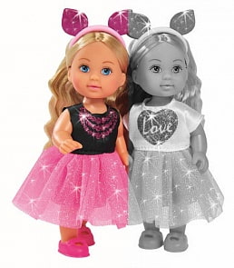 Кукла Еви на вечеринке 12 см, черный верх (Simba, 5733311-2) 