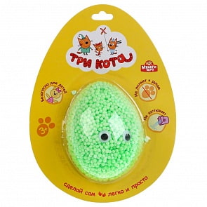 Шариковый пластилин Три кота, пол-яйца 4,5 г, на блистере (MultiArt, FCBLEGG-TC) (ассортимент)