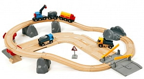 Железная дорога с автодорогой и переездом, 32 элемента (Brio, 33210)