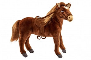 Мягкая игрушка - Лошадь оседланная рыжая, 37 см. (Hansa, 5811)