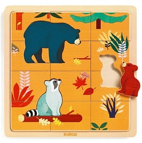 Деревянный пазл – Осень в лесу, 15 деталей (Djeco, 01811k)