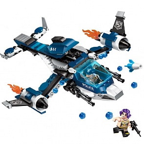 Конструктор с фигурками и аксессуарами - Самолет Полиция, 275 деталей (Enlighten Brick, BRICK1911)