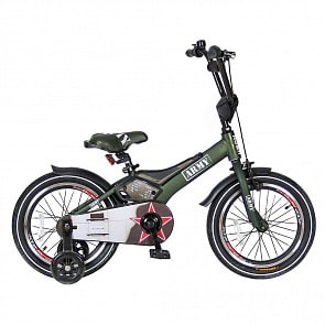 Двухколесный велосипед Rush Army, диаметр колес 16 дюймов, хаки (Velolider, 5530RT)