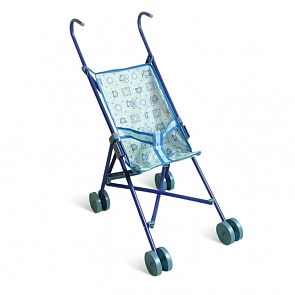 Коляска-трость для кукол, голубая (1Toy, Т52255)