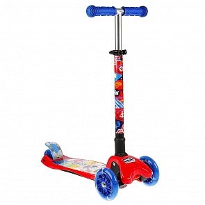 Самокат складной 3 колесный – Фиксики, управление наклоном, колеса PU 120 и 80, светящиеся (Next, S103FIX-2)