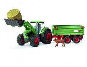 Игровой набор – Трактор с прицепом (Schleich, 42379-DIS)
