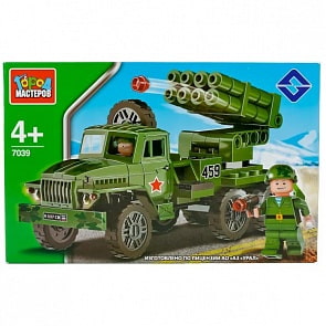 Конструктор – Урал: ракетная установка, 120 деталей с фигуркой (Город Мастеров, KK-7039-Rsim)