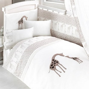 Комплект постельного белья из 3 предметов серия - Giraffe (Bebe Luvicci, 00-0014162)