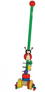 Каталка - божья коровка (Мир деревянных игрушек, Д066)