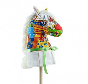 Лошадка на палочке - Коняша Дымка, 90 см (Авалон, КД011)
