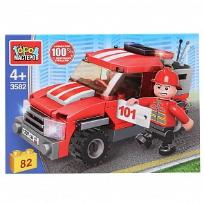 Конструктор Пожарник на машине (Город мастеров, 3582-CY)