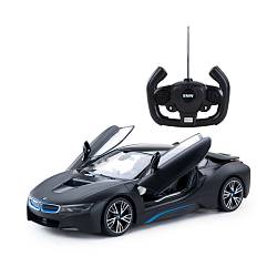 Радиоуправляемая машина - BMW i8, цвет черный матовый, 1:14, 40MHZ (Rastar, 71010B) - миниатюра